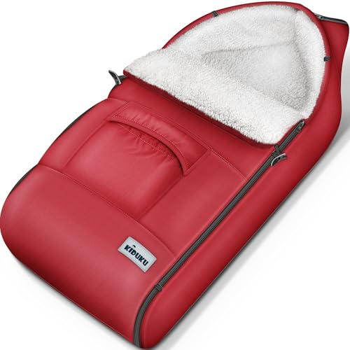 KIDUKU Chancelière pour Poussette - Sac de Couchage bébé Lavable | Couvre-Pieds pour Coque bébé avec Fermeture éclair et Grande Poche