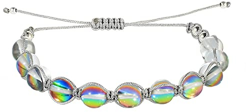 KELITCH Bunte Kristall Perlen Strang Armbänder Freundschaftsarmbänder Boho Damen Mondstein Armbänder Schmuck