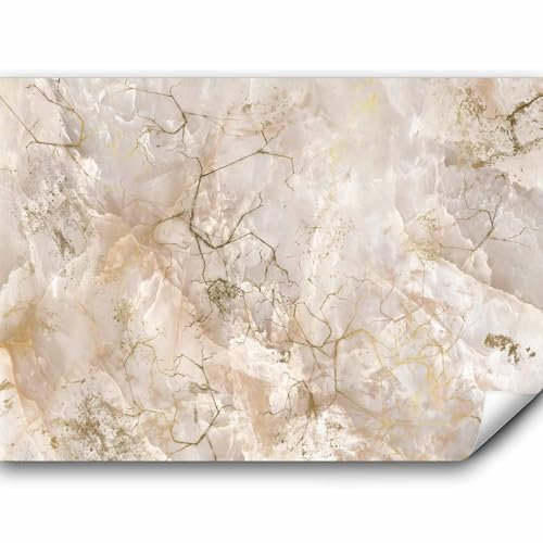 murando - Vlies Fototapete Marmoroptik 350x256cmVlies Tapeten Wandtapete XXL Wanddeko Marmor Design Wand Vliestapete Stein Effekt Dekoration Wohnzimmer Schlafzimmer Büro Steintapete Abstrakt weiß