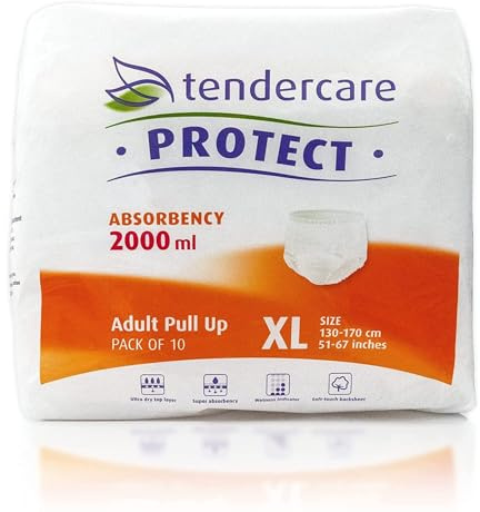 Tendercare Protect - Adult Incontinence Pants - 40 Extra Large Pull Up Pants - Disposable Pants for Men & Women - Discreet Incontinence Pants - 2000ml Absorbency