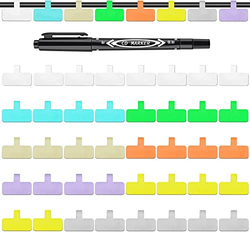 HASA zone 40 Stücke Kabel Etiketten zum Beschriften Kein Blühen, DIY Kabelmarkierer/Kabelbeschriftung Clip, Kabel Markierungen für Kabelmanagement, Kabeletiketten und Drahtetiketten, 8 Farben