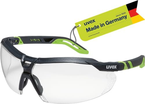 Uvex i-5 - Safety Glasses for Work - Scratch-Resistant and Lightweight - Anthracite-Lime
