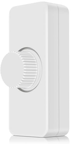 Aroidful Inline LED Dimmer Switch, 240V Rotary Push ON/OFF Trailing Edge Dimmer Switch for Dimmable LED Lights/Incandescent/Halogen Bulbs, 1Gang, 3-100W (White)