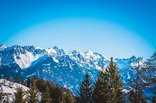 Yingxin34 Puzzle 1500 Teile für Erwachsene – Schneeberg in der Ferne Großes hartes Puzzle für Erwachsene – Landschaftspuzzle mit präzise geschnittenen Teilen – 87 x 57 cm (34,25 x 22,44 Zoll)