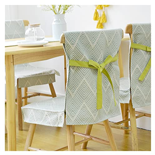 Stuhlhussen Esszimmerstuhlabdeckung Tischdecke Haushalt Baumwolle und Leinen Tischstuhl Kissen mit Rückenlehne for Esszimmer Sitzkissen Waschbar Wohnzimmerstühle ( Color : Green , Size : 45*135cm )