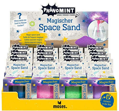 moses. Arena espacial mágica de FenoMINT Arena hidrófoba para jugar y experimentar, arena de juego brillante para niños a partir de 8 años (púrpura)