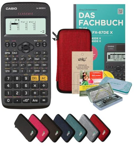 CALCUSO Streberpaket Rot mit Taschenrechner Casio FX-82DE X