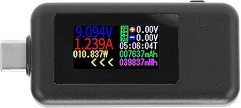 usb-c power meter ammeter 10×8×2 usb power tester voltage current 2 in meter voltmeter ammeter color screen dc4 30v current