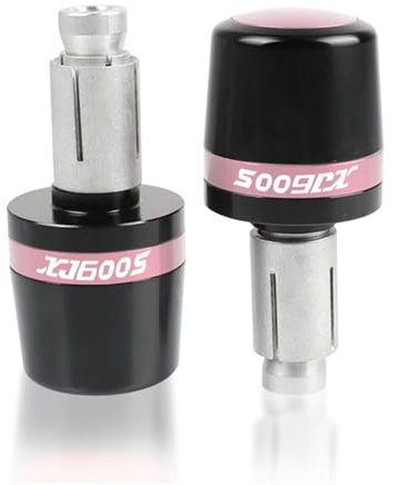 XIAOYANparts 7/8 Motorrad Lenker Griffe Ende Griff Bar Kappe Enden Stecker Hand Grip Für Yamaha XJ600 S XJ600S(Pink)