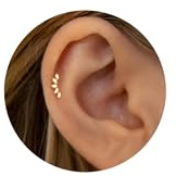 Mezrkuwr 925 Silber Gold flache Rückseite Ohrringe, Gold Zierliche Kletter ohrstecker, Fadenloser Knorpel Tragus Conch Piercing Helix Ohrstecker