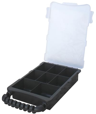 Dekton Medium Organizer-Organiser Box With 8 Compartments| Padlock Eye For Secure Locking| Dimensions: 303mm x 180mm x 50mm| Perfect For Desk, Drawer Or Car Organization | Sleek Design For Easy Access