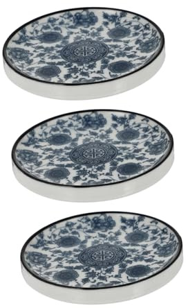 MOLUCKFU Keramik Oberfläche mit Rutschfester Teetassen Untersetzer für Material Langlebigem Eleganter Blauer Teekannenhalter für Klassische und Teestuben und Haushaltsgebrauch