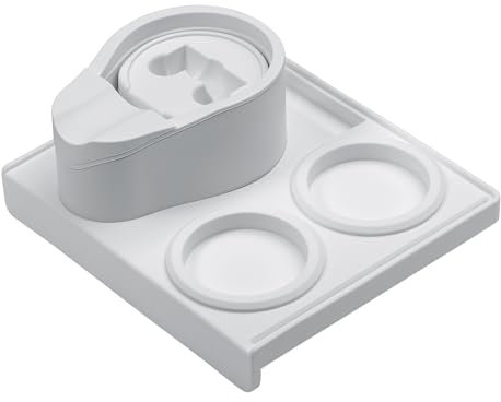 Normcore Tamping Station, 51mm 54mm Compact Tamping Station, Espresso Tamping Mat With Portafilter Stand, Coffee Tamper Mat, Food Grade Non-Slip Silicone, White