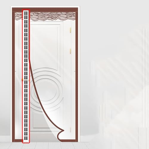 Magnet Wärmeschutzvorhang für Türen Türvorhang Thermo Isolier Schutz Vorhang, Thermovorhang Kälteschutz Isoliervorhang Balkon Badezimmer Tür Wohnzimmer (100x200cm)