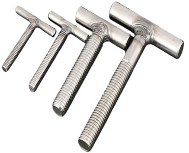 Pernos con ranura en T, tornillos en forma de T, M5 M6 M8 M10 M12 Tornillos en forma de T de acero inoxidable Perno cilíndrico con forma de clavo for soldar(M4x30mm 5pcs)