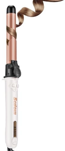 Rotating Hair Curler, Scdom Global Voltage Automatic Curling Iron with Clamp, 5 Heat Settings 360° Rotatable Power Cord, Automatic Reset Function Hair Curler Automatic Rotating for Short Hair