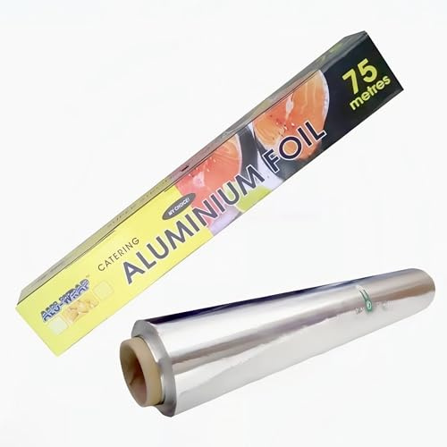 Aluminium Foil Wrap – Strong Heavy Duty Kitchen Foil Roll for Cooking, Baking, Grilling & Food Storage – Non Stick Foil Paper for BBQ, Catering, Freezer & Oven Use