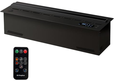 guoyjmm Chimenea de Vapor de Agua 3D, Llama Atomizada Realista Empotrada, Chimenea Eléctrica con Control Remoto y Panel de Control, Llama Táctil, Chimenea de Sobremesa,Singlecolor-50cm