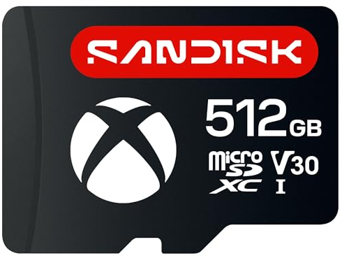 SANDISK Tarjeta microSD para ROG Xbox Ally (X) de 512 GB, con Licencia Oficial para Xbox (velocidades de Lectura de hasta 200 MB/s y de Escritura de hasta 140 MB/s)