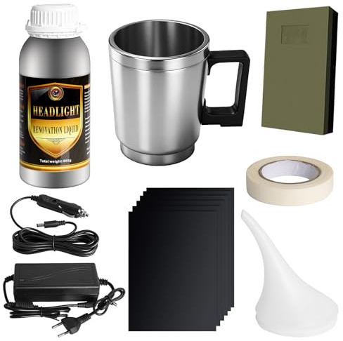 COEKI Scheinwerfer Aufbereitung Set, Scheinwerfer Bedampfen Set, Scheinwerfer Politur Reparaturwerkzeug, Scheinwerfer Polierset Headlight Restoration kit für Vergilbung Oxidation