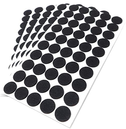 Adsamm® / 250 x Selbstklebende Filzgleiter/Schwarz/ø 22 mm/Rund/Möbelgleiter aus Filz mit 3.5 mm Stärke/Möbel- und Bodengleiter