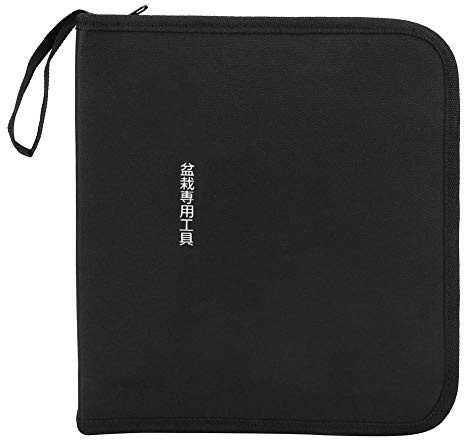 Garden Bonsai Tool Bag Portable Organizer Bag Pouch Holder für Mini-Gartengeräte im Innenbereich, Schwarz