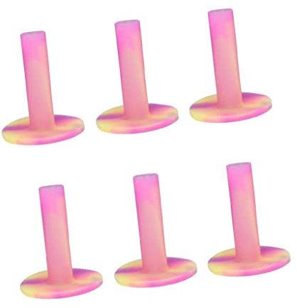 Baoblaze 6 Stück Gummi Golf Driving Range Übungs Tee Halter, 65 mm