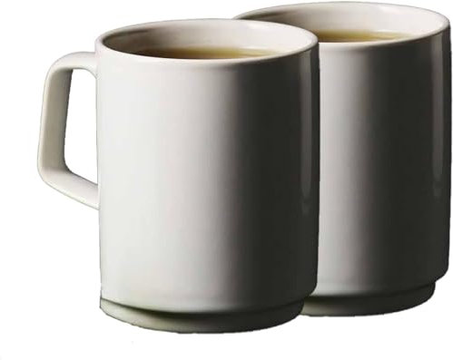 Berndorf White Porcelain Mugs, 300ml Capacity, Pack of 2