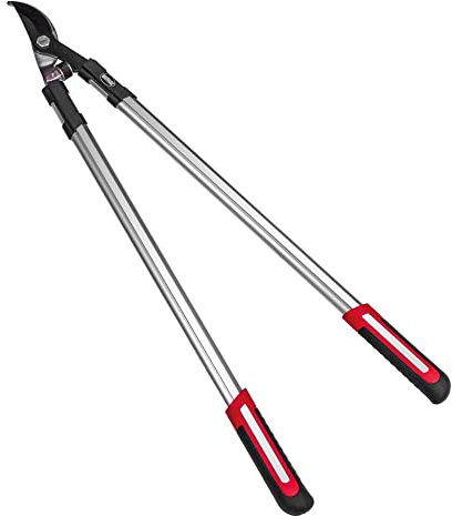Amig - Tijera de Poda a Dos Manos - Mango de Aluminio y Hoja recubierta de Teflón - 80 cm - Corte Bypass - Capacidad de corte 38 mm - Para Ramas Verdes y Húmedas de Árboles y Arbustos