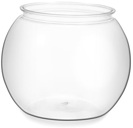 DECHOUS Kleines Rundes Plastik-fischglas Transparentes Tisch-Aquarium Für Fische Robustes Kunststoff-fischbecken Für Schreibtisch