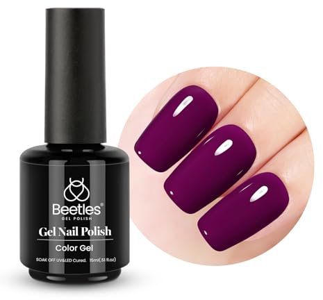 Beetles Gel Polish 15mL Plum Mauve Red Purple Gel Manicure DIY Nail Art Gel Soak Off UV LED Nail Lamp Salon 1 Pcs