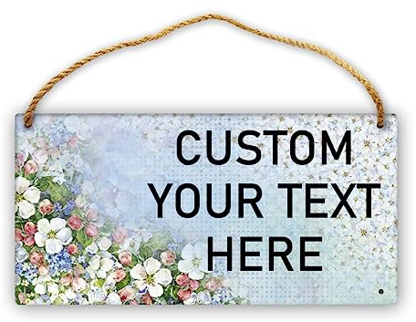 Lsjuee Benutzerdefinierte Holzschilder personalisierte benutzerdefinierte Holztext-/Bildschilder Türschilder lustiges Willkommensschild für Wohnung Wohnzimmer Büro Café 15,2 x 30,5 cm
