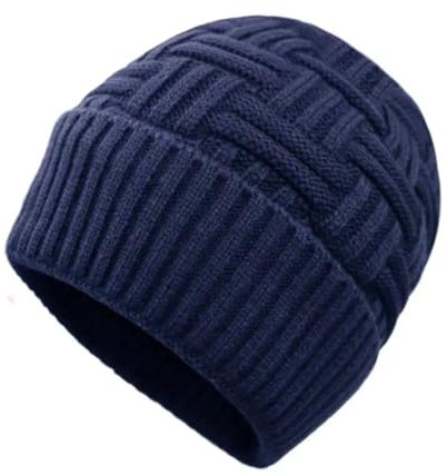 Winter Hat* Klassische Wintermütze, Thermomütze, Wintermütze, Herrenmütze, Slouch-Beanie-Mütze, gestrickt, Baggy-Totenkopf-Kappe, schwarze Mützen, Hüte for Herrengeschenke ( Color : D , Size : 55-60cm