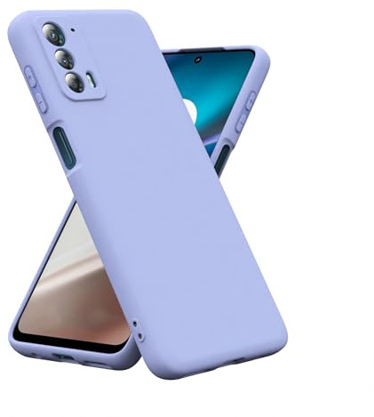 BEEJTUNY Funda para Motorola Moto Edge 20, Funda Silicona Líquida Protectora [Antiarañazos, Antihuellas, Antigolpes], Carcasa Bumper Suave y Delgada. Lavanda