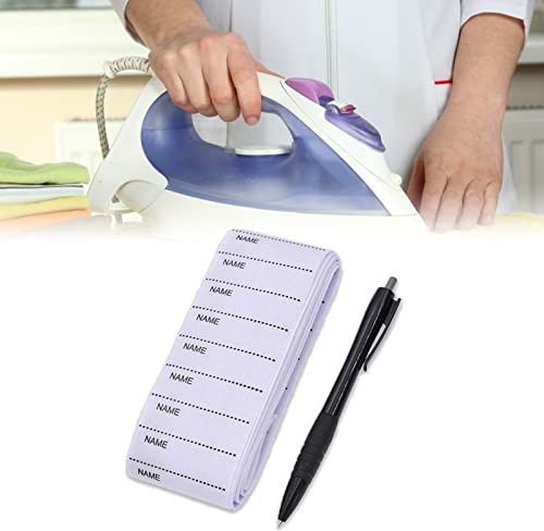 200 Stück Namensetiketten, Wäscheetiketten Namensschilder zum Aufbügeln, Bekleidungsetiketten, Namensetiketten Wäscheetiketten, Wäschemarkierung, Name Tape, Etiketten Kleidung, Mit Stift