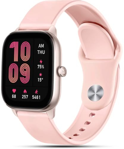 VELULYX Silikonarmband für Amazfit GTS 4/GTS 4 Mini, GTS 3, GTS 2/GTS 2 Mini/GTS 2e,GTS, 20mm Sportarmband für Amazfit Bip 3/Bip 3 pro, Bip U/Bip U Pro, Bip S/Bip S Lite, Bip/Bip Lite