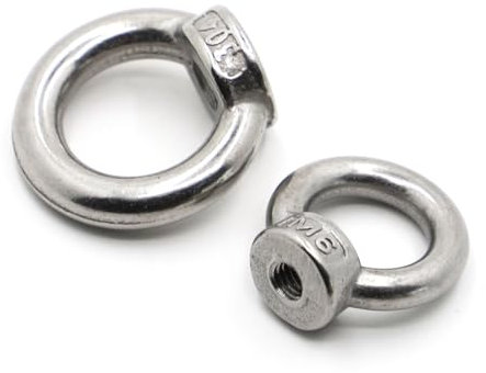 M3 M4 M5 M6 M8 M10 M12 304 Edelstahl Marine Hebeöse Mutter Ringmutter Gewinde DIN582(M4 5pc)