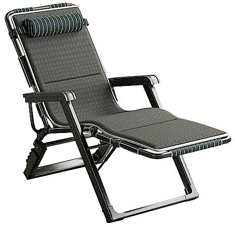 Portable Folding Reclining Sun Lounger Chair with Adjustable 5 Position Steel Frame for Beach Patio Pool Relax in Style (Color:YH 002)