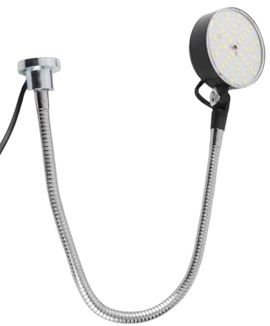 LED Maschinenleuchte, 15W 1500 Lm 6500 K Weißes Licht, Magnetisches Arbeitslicht, Flexibler Schwanenhals, LED Arbeitsleuchte mit Magnetfuss für Drehbank Nähmaschine Industriebeleuchtung