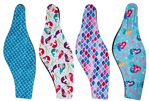 Happyyami 4pcs Elastic Swim Headband Adjustable Ear Protector Ear Covers for Shower Bathing Headband Protect During Swimming and Showering Random Style