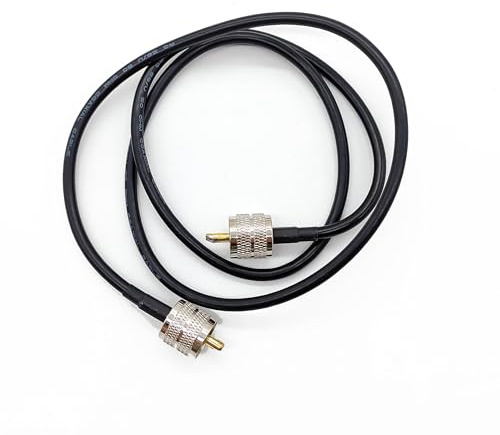 Jetfon Cavo Coassiale RG-58 100cm con 2 Connettori PL-259