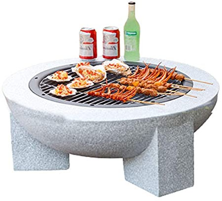 RUHEN Grande braciere da Giardino per Esterni, braciere con griglia per Barbecue, ripiano per Barbecue, braciere riscaldatore, griglia da Campeggio, Barbecue con attizzatoio