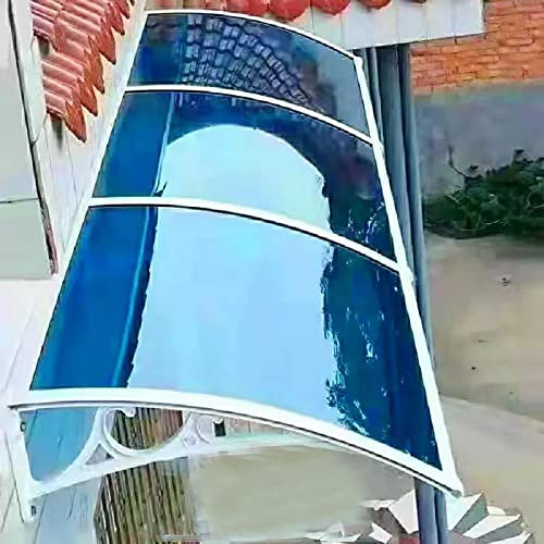 Polycarbonate Window Awning for Front Door,Outdoor Patio Canopy,UV Rain Protection, Hollow Sheet Design,Sun Snow Shield,Weather-Resistant Cover