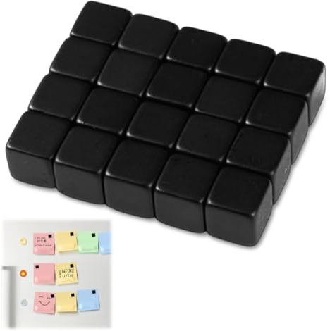 Dhisperares 20 PCS Mini Calamite Cubici, 8 x 8 x 8 mm Magneti al Neodimio | Magneti Piccoli Neri Resistente Allo Stress, Calamite Potenti Piccole Resistenti Alla Corrosione per Lavagna, Frigo, Ufficio