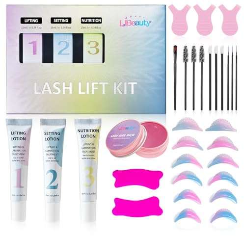 Libeauty Kit Lifting de Pestañas, 10ml Lifting de Pestañas con Bálsamo para Levantar Pestañas, Laminado de Cejas, Diseño Tubular, Para Uso Doméstico y en Salón
