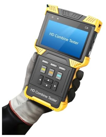 Tester per telecamere a circuito chiuso, Monitor tester CCTV IP H.265 4K HD da 7 pollici A86/A82 5 in 1 AHD CVI TVI CVBS 8MP Tester telecamera Multimetro + Misuratore di potenza in fibra ottica(T71)
