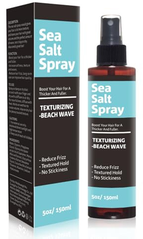 150ml Pulverizador De Sal Marina,Spray De Marina Para El Cabello,Spray De Sal Marinas Para El Cabello De Hombres y Mujeres,Marinas Para Hombres y Mujeres Textura Volumen Cabello