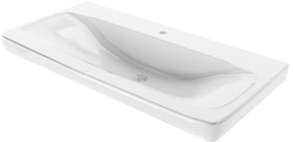 BadeDu NES Keramikbecken 88 cm – Elegantes Waschbecken in Weiß, Passt perfekt zu NES Unterschränken