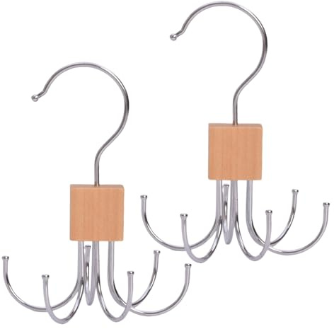Bälteshängare för män 2-Pack 360° Roterbar Metallkrok för Halsduk,