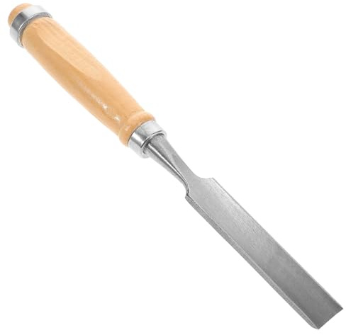 LIFKOME Cincel de Carpintero de Acero al Alto Carbono Acabado Pulido, Adecuado para Tallar Madera Blanda y Dura en Proyectos de Escultura y Torno, Color Caqui